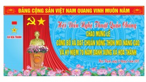 Phần Thi của xóm Phan Đình Phùng tại Hội diễn Nghệ thuật quần chúng kỷ niệm 70 năm Danh xưng xã Hoa Thành và đón Bằng xã đạt chuẩn Nông thôn mới nâng cao
